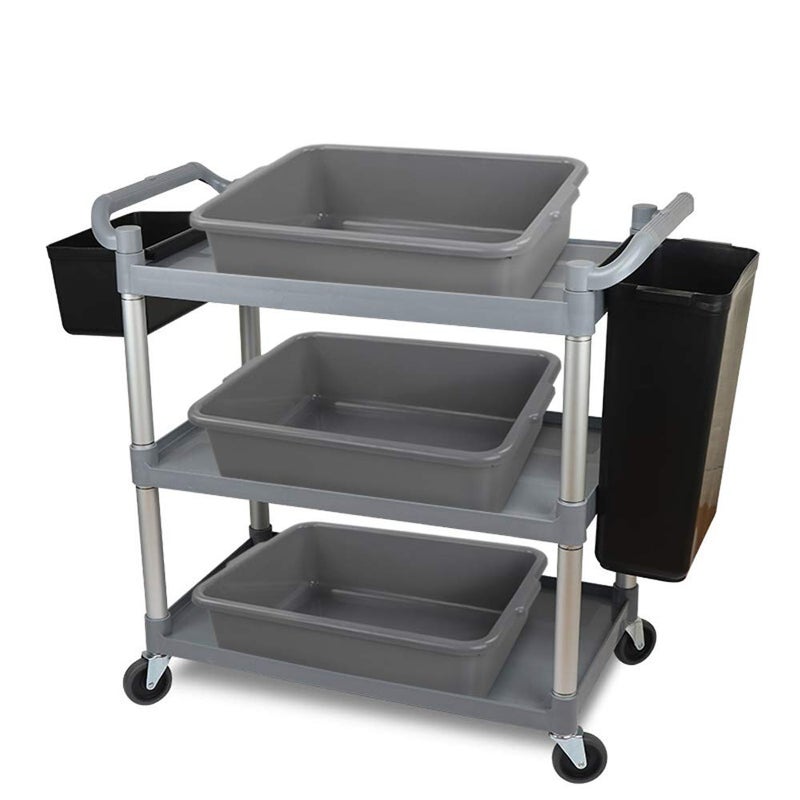 Ramddy Grey Commercial Bus Tubs, 13 L Plastic Dish Pans, 4 Packs - Image 3